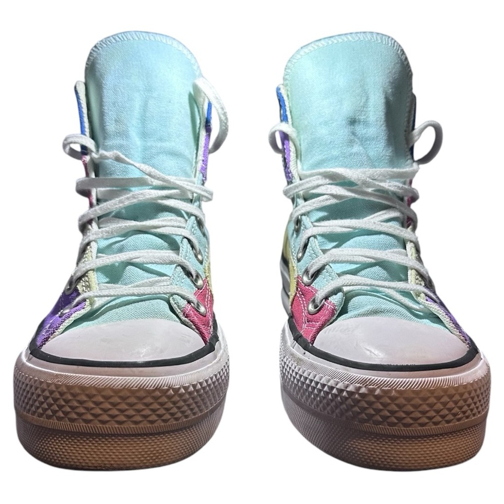 Converse Chuck Taylor All Star Lift Hi Sneakers Patchwork Color Sz: 8
